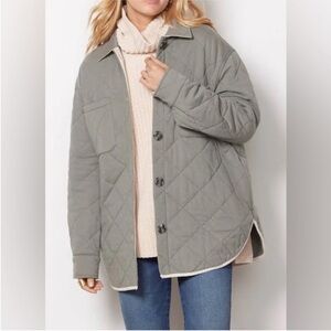 Z Supply Quilted Utility Jacket in Sage Green